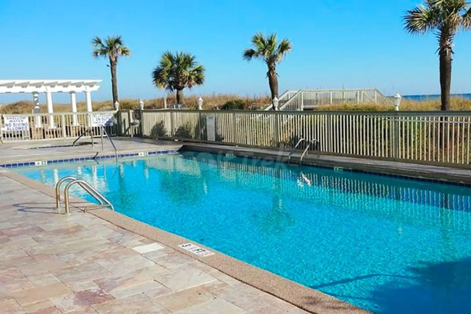 Oceanfront pool deck